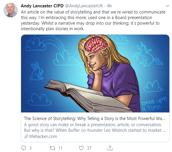 A tweet from Andy Lancaster