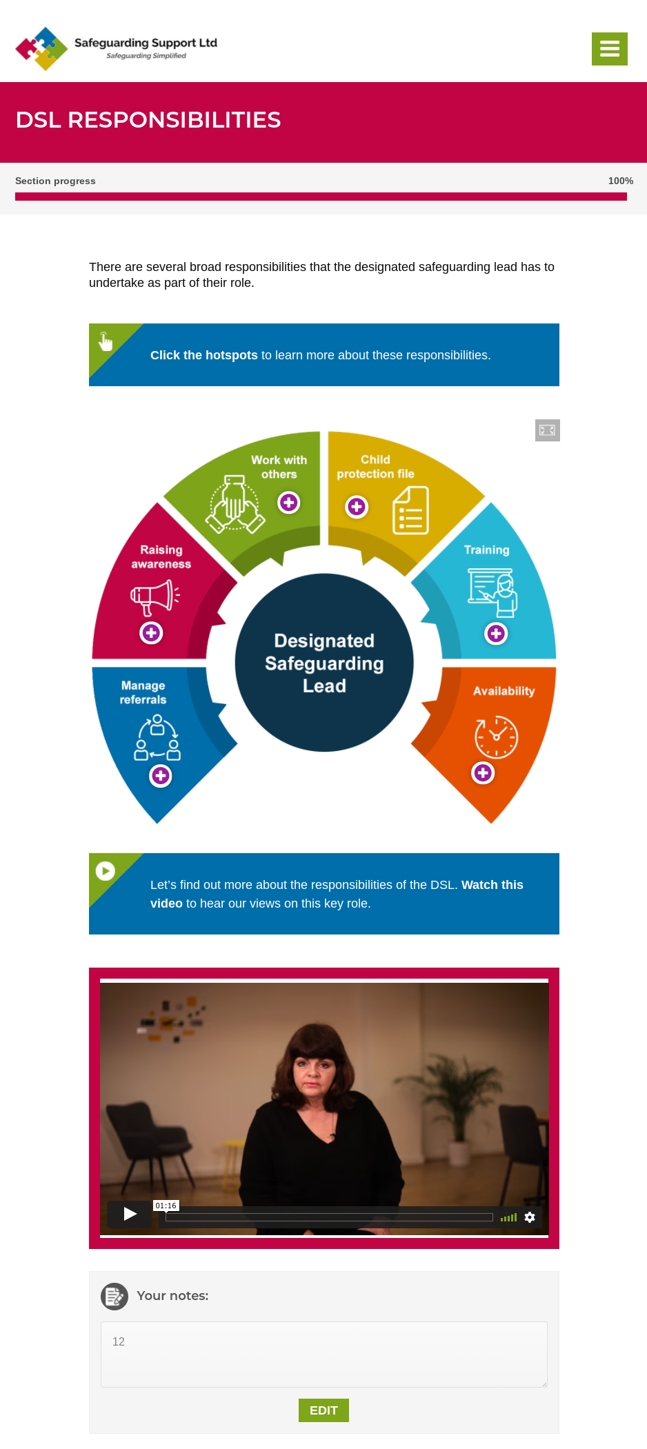 Safeguarding elearning course