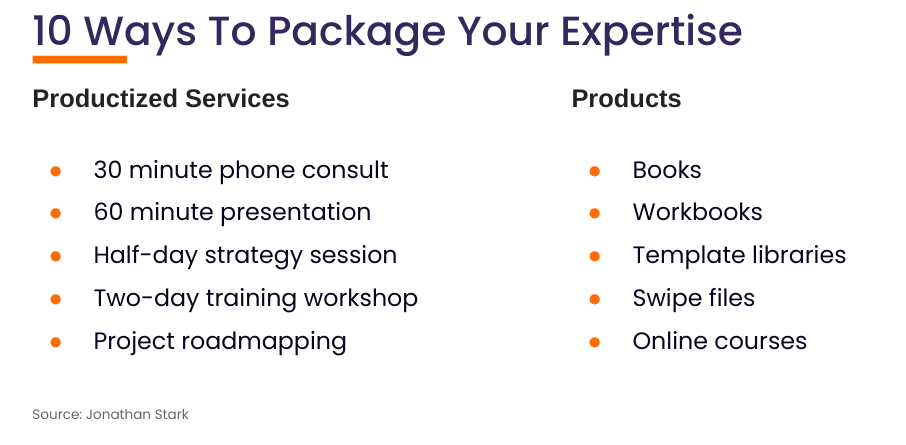 10 ways to package your expertise
